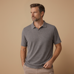 Heren slim fit poloshirt met korte mouwen en klassieke V-hals Jelle Jora Mode