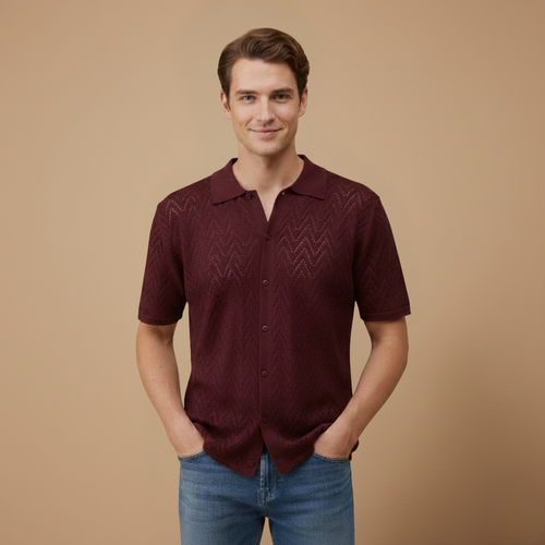 Ademend herenoverhemd met korte mouwen Jelle Jora Mode