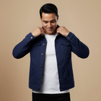 Casual Gewassen Denim Jasje voor Heren Jelle Jora Mode