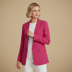 Damesblazer met rechte snit en lange mouwen Jelle Jora Mode