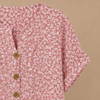 Damesblouse met bloemenprint V-hals en korte mouwen Jelle Jora Mode