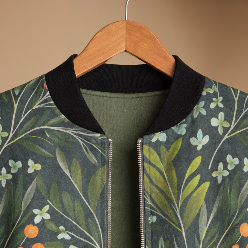 Casual bomberjack met bloemen print Jelle Jora Mode