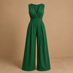 Dames elegante jumpsuit met V-hals en wijde pijpen Jelle Jora Mode