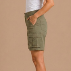 Dames casual cargoshort met meerdere zakken Jelle Jora Mode