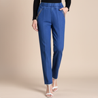 Slim Fit Straight Hose aus Denim mit elastischem Bund Jelle Jora Mode