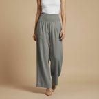 Elastische Hoge Taille Wijde Broek Jelle Jora Mode