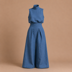 Dames elegante mouwloze set met coltrui en broek Jelle Jora Mode