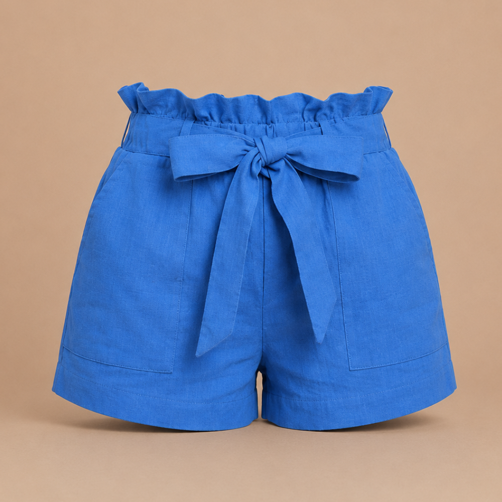 Damesshort met hoge taille en strikband Jelle Jora Mode
