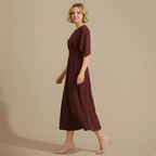 Dames elegante jurk met relaxte pasvorm