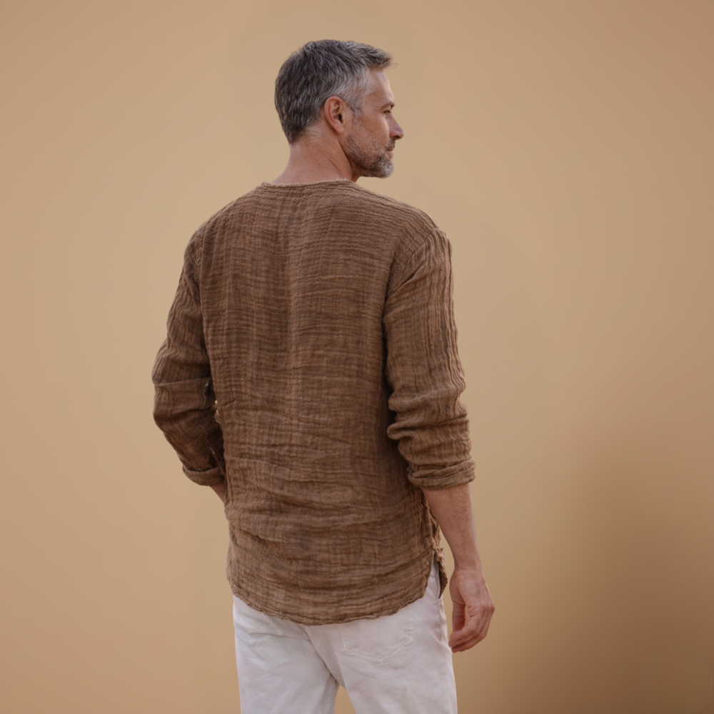Heren casual T-shirt met lange mouwen voor de zomer Jelle Jora Mode
