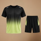 Heren sportset met shirt en korte broek in kleurverloop Jelle Jora Mode