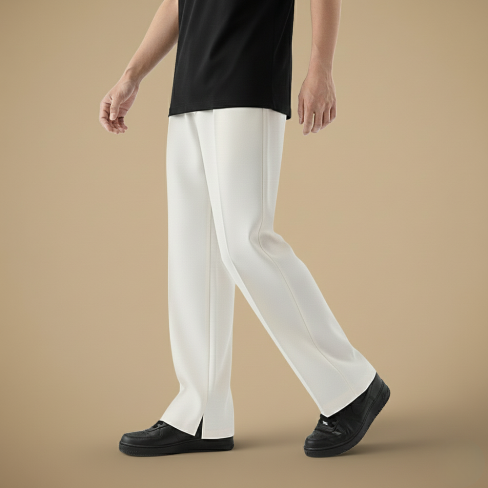 Herenbroek met rechte losse pasvorm voor de zomer Jelle Jora Mode