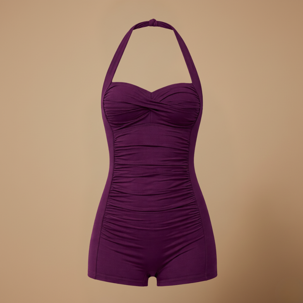 Dames eendelig zwempak met afslankend en push up design Jelle Jora Mode