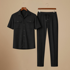 Wafelgebreid shirt en broek tweedelige set Jelle Jora Mode