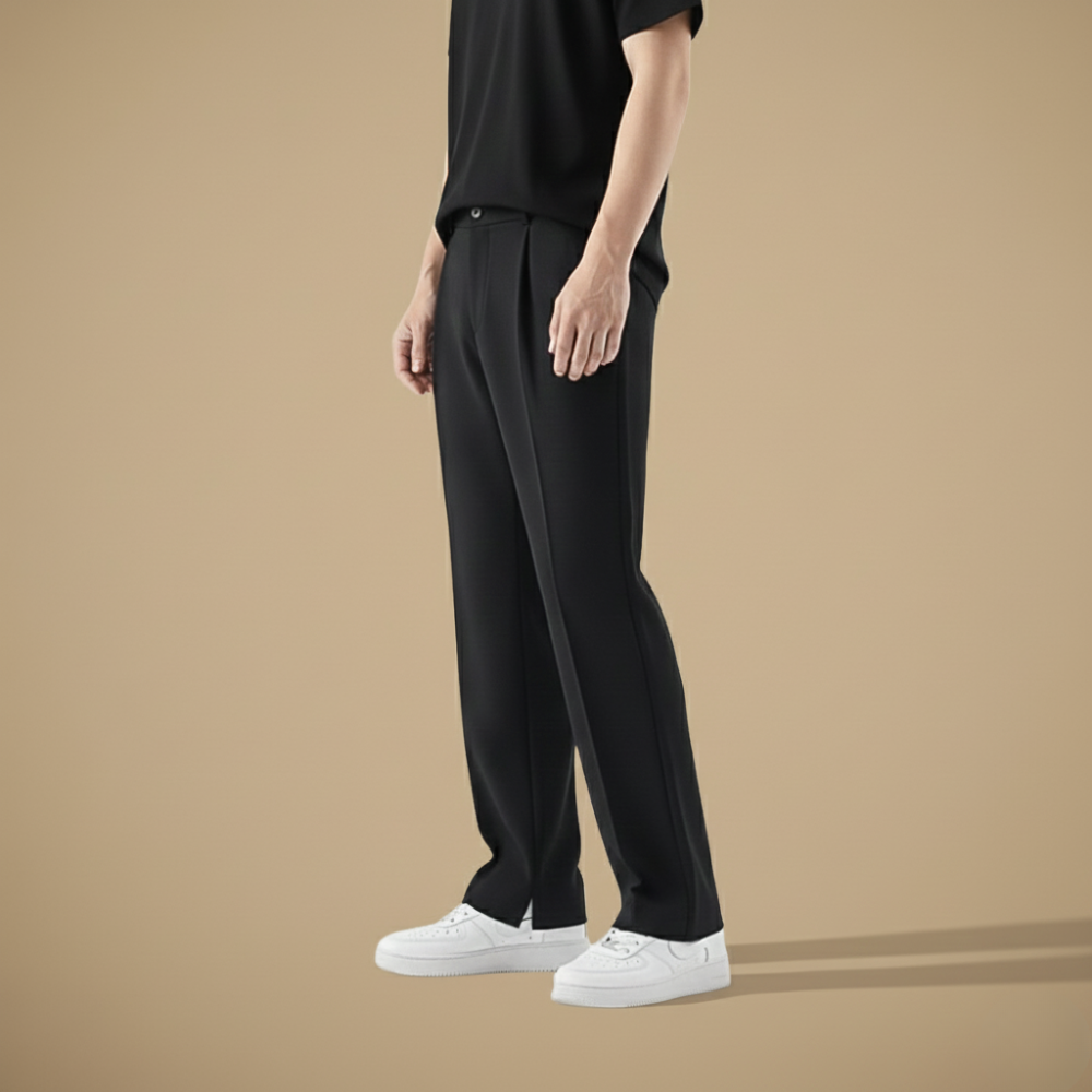 Herenbroek met rechte losse pasvorm voor de zomer Jelle Jora Mode