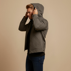 Casual Katoenen Jas met Capuchon en Fluweelachtige Voering Jelle Jora Mode