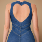 Dames denim jumpsuit – Mouwloos en flatterende pasvorm Jelle Jora Mode