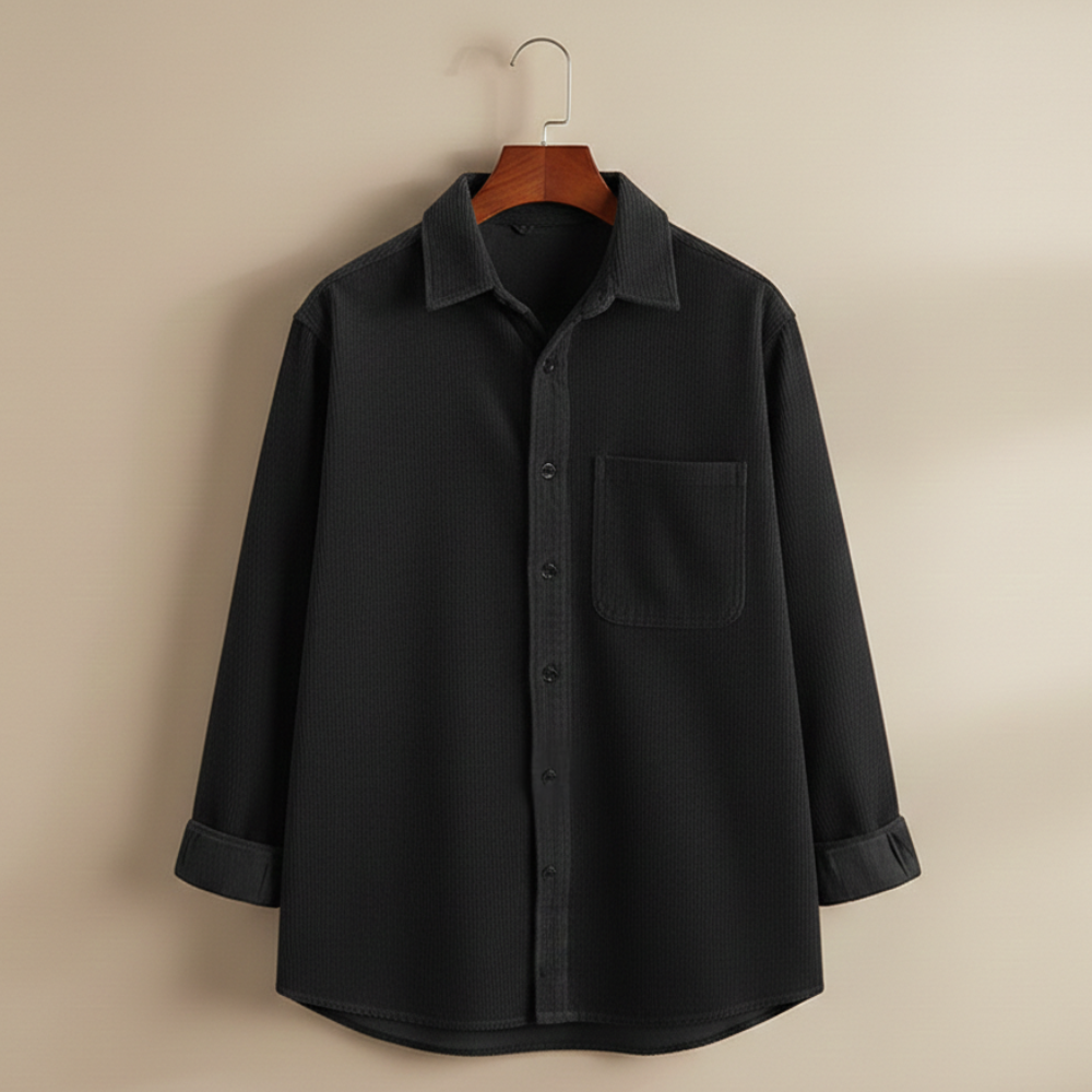 Effen vintage corduroy overhemd voor heren Jelle Jora Mode