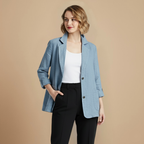 Eenvoudige Casual blazer met Lange mouwen Jelle Jora Mode
