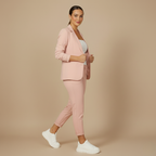 Effen kleurige kantoorpak blazer en joggingbroek set Jelle Jora Mode