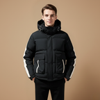 Heren winterjas met capuchon en losse pasvorm&nbsp; Jelle Jora Mode