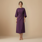 Elegante Effen Jurk met Vleermuismouwen Jelle Jora Mode