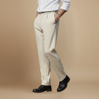 Heren zakelijke casual broek met elastische taille
