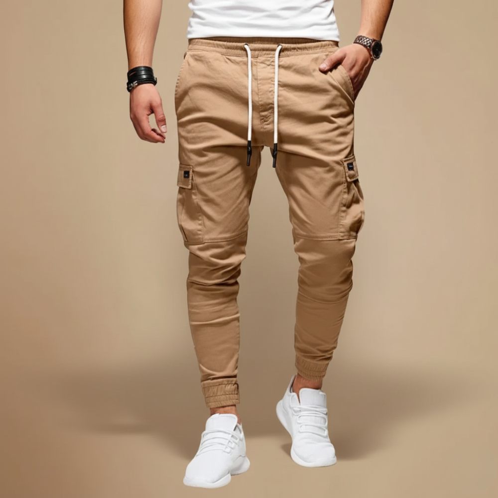 Casual effen gekleurde cargo joggingbroek Jelle Jora Mode