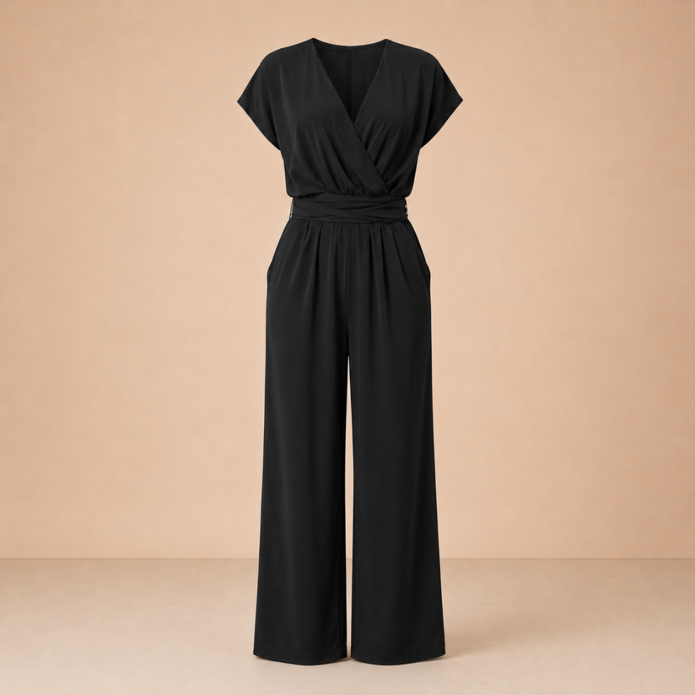 Dames jumpsuit met hoge taille en V-hals Jelle Jora Mode