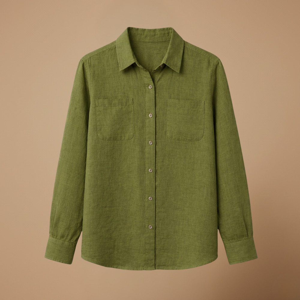 Dames ademende blouse met lange mouwen en knoopsluiting Jelle Jora Mode