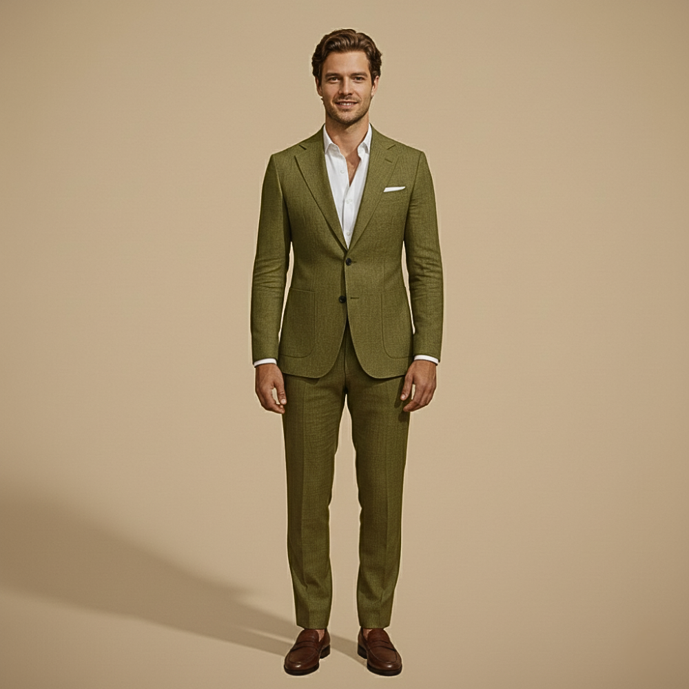 Effen slim fit casual blazer voor heren Jelle Jora Mode