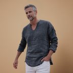 Heren casual T-shirt met lange mouwen voor de zomer Jelle Jora Mode