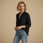 Losvallend katoenen linnen overhemd voor dames Jelle Jora Mode