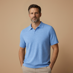 Heren slim fit poloshirt met korte mouwen en klassieke V-hals Jelle Jora Mode