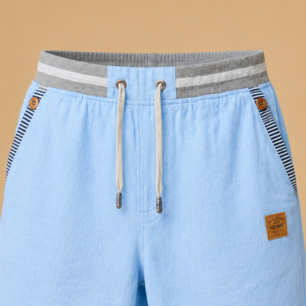 Heren bermudashorts met elastische tailleband en trekkoord Jelle Jora Mode