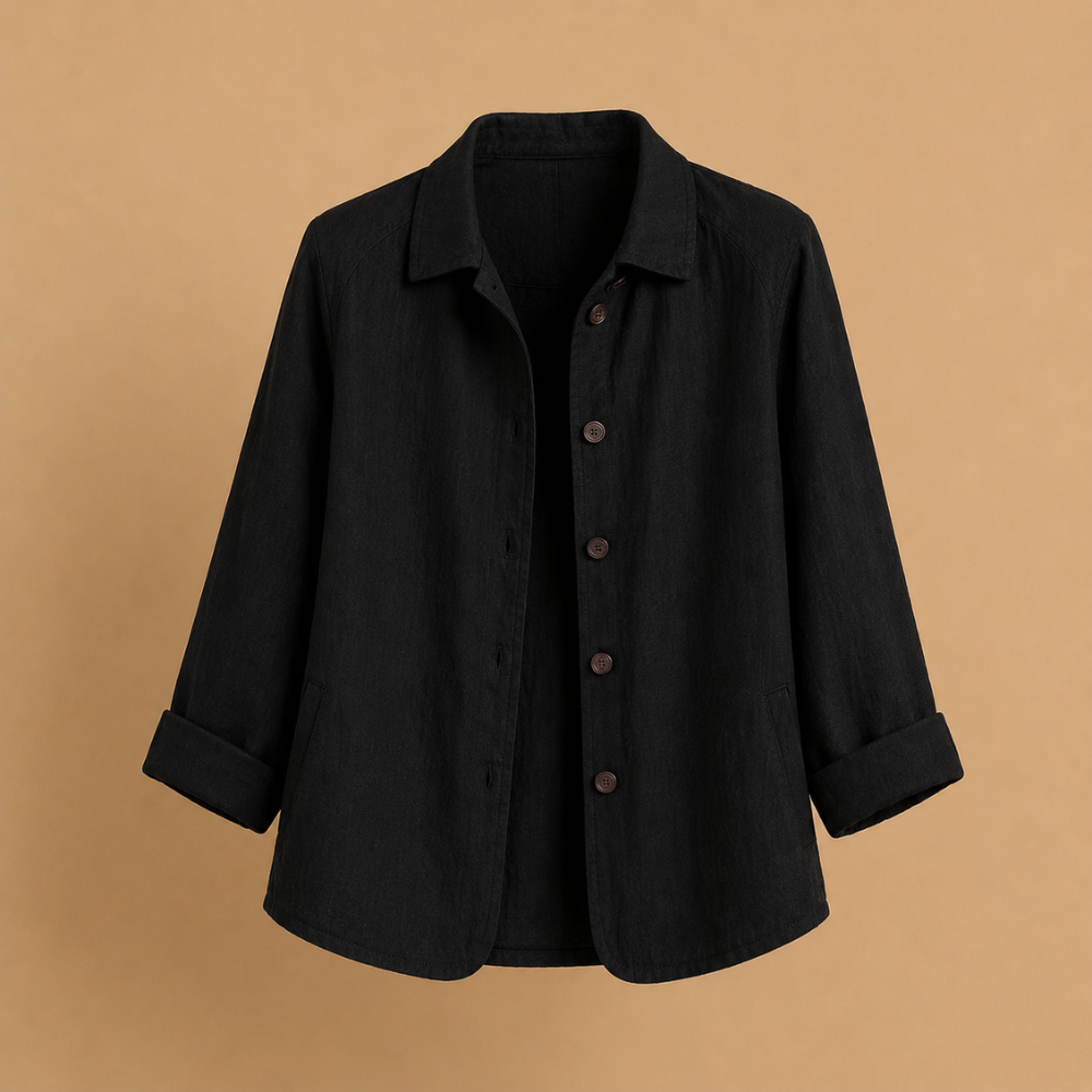 Damesblouse met omgeslagen kraag en knoopsluiting aan de voorkant Jelle Jora Mode