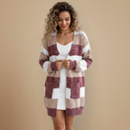 Chique Gestreepte V-hals Zachte Gebreide Vest Jelle Jora Mode