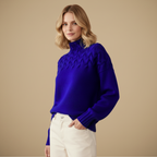 Warme losjes gebreide coltrui voor dames Jelle Jora Mode