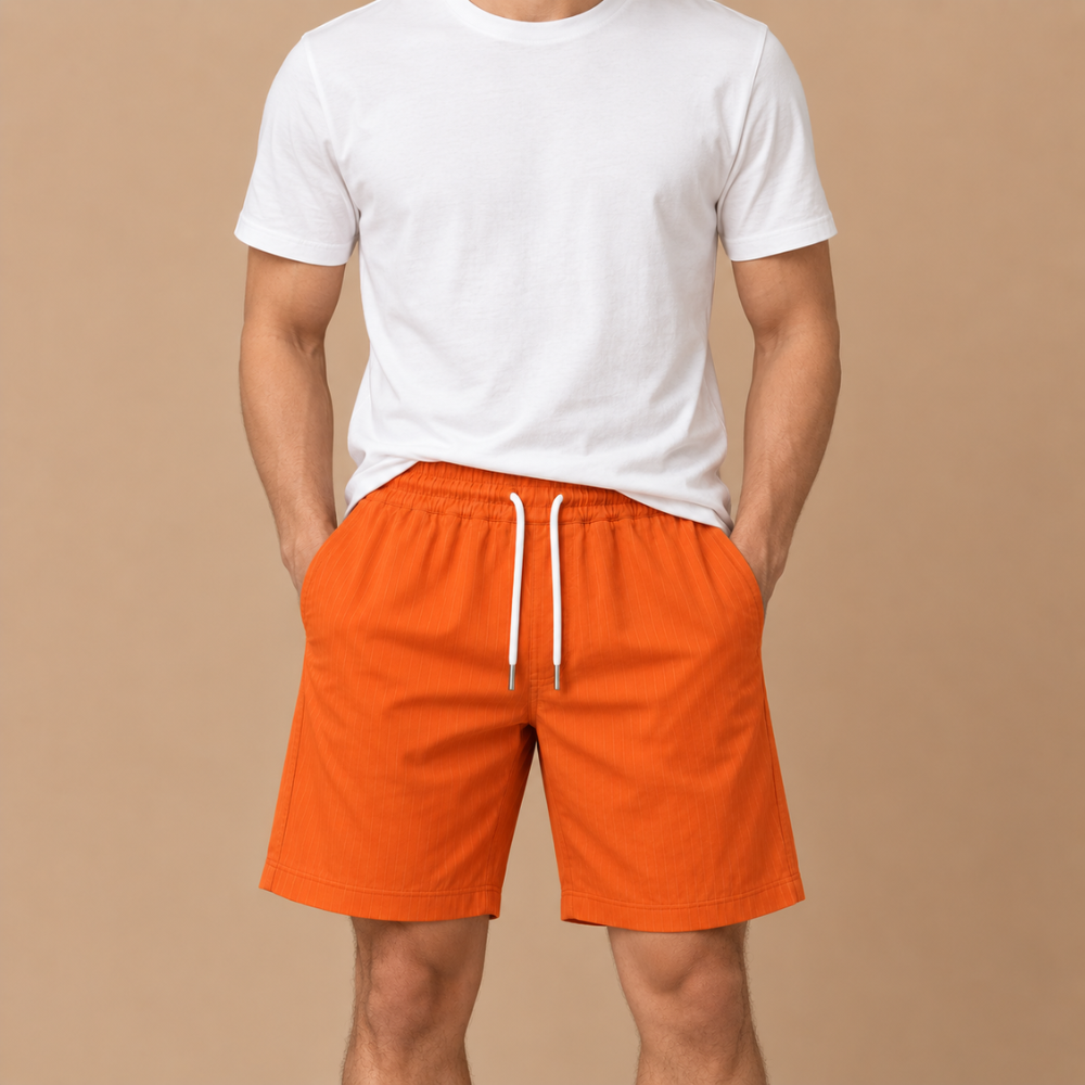 Heren strandboardshorts met trekkoord en zakken Jelle Jora Mode