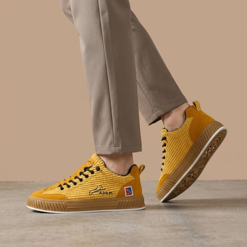 Heren comfortabele ademende casual platform-sneakers Jelle Jora Mode