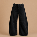 Damesjeans met wijde pijpen van stretchdenim Jelle Jora Mode