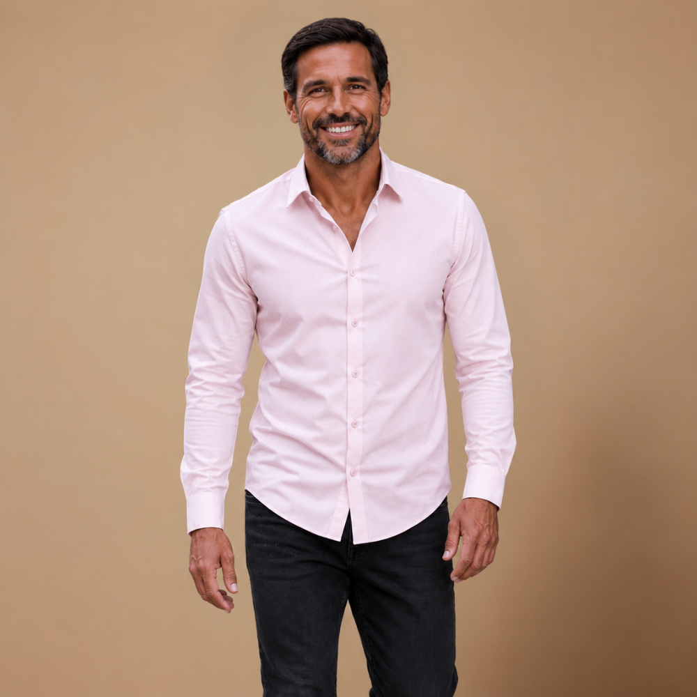 Heren stretch blouse in business casual-stijl Jelle Jora Mode