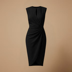 Dames casual geplooide mouwloze midi jurk Jelle Jora Mode