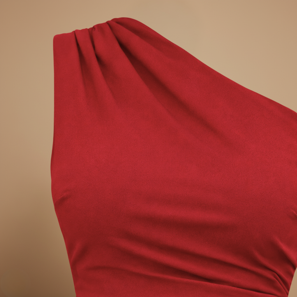 Dames jumpsuit met één schouder en ceintuur in de taille Jelle Jora Mode