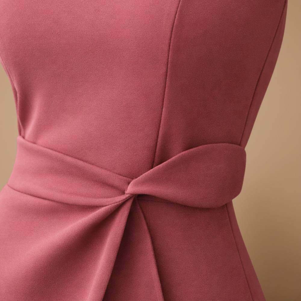 Dames mouwloze A-lijn midi-jurk elegante zomeroutfit Jelle Jora Mode