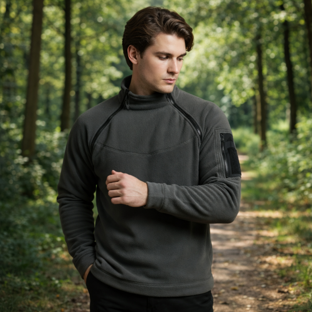 Tactische winddichte polar fleece trui voor heren Jelle Jora Mode