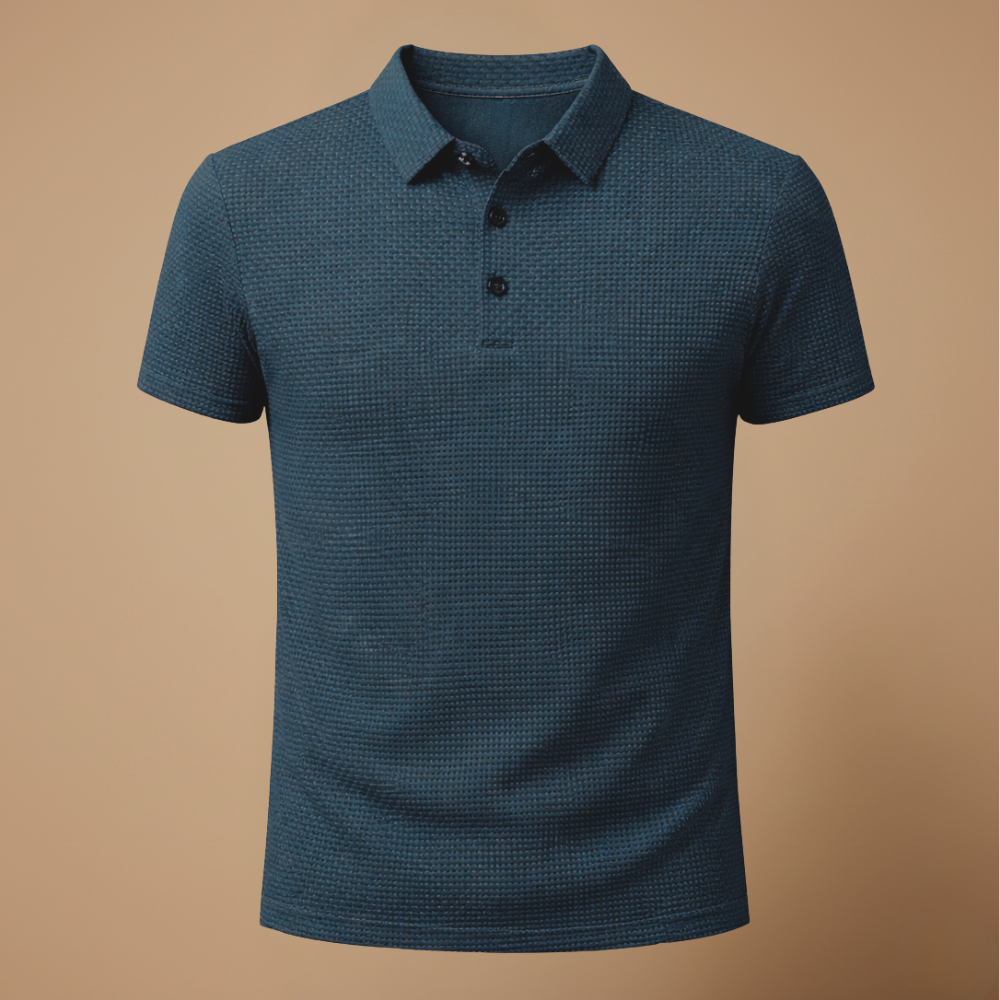 Heren ademend casual T-shirt met korte mouwen en structuur Jelle Jora Mode