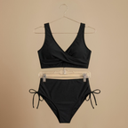 Dames hoge taille wikkelbikini met strikbandjes aan de zijkanten Jelle Jora Mode