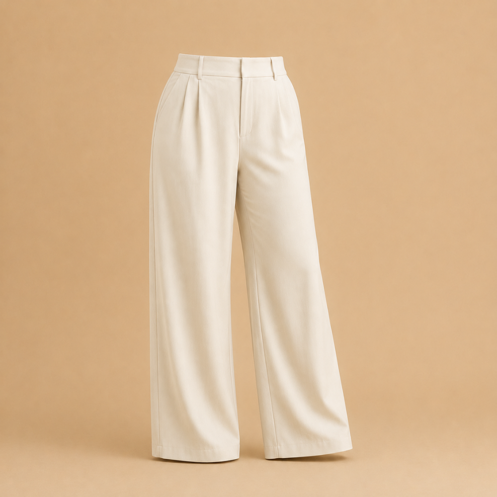 Damesbroek met hoge taille en wijde pijpen Jelle Jora Mode