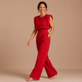 Dames casual jumpsuit met hoge taille en zakken Jelle Jora Mode